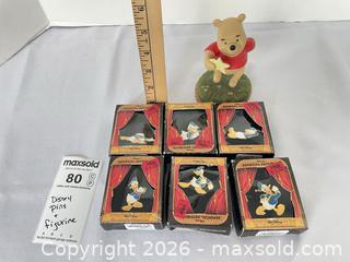 MaxSold Auction: Disney / Walt Disney Gallery Collectible Pins & Winnie the Pooh Figurine DR - Richland Township (Pennsylvania, USA) PARTNER MANAGED Moving Online Auction - Winterthur Lane