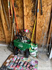 MaxSold Auction: Garden & Lawn Tool Lot with Scotts Spreader and Accessories G - Richland Township (Pennsylvania, USA) PARTNER MANAGED Moving Online Auction - Winterthur Lane