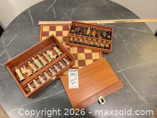 MaxSold Auction: Medieval Themed Chess Set with Wooden Folding Board BS2 - Richland Township (Pennsylvania, USA) PARTNER MANAGED Moving Online Auction - Winterthur Lane