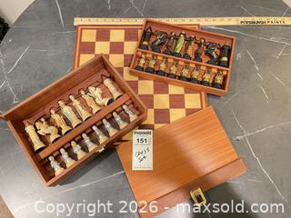 MaxSold Auction: Medieval Themed Chess Set with Wooden Folding Board BS2 - Richland Township (Pennsylvania, USA) PARTNER MANAGED Moving Online Auction - Winterthur Lane
