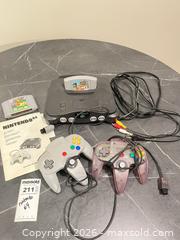 MaxSold Auction: Nintendo 64 Console with Controllers, 2 Games & AV Cable BS1 - Richland Township (Pennsylvania, USA) PARTNER MANAGED Moving Online Auction - Winterthur