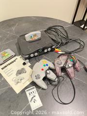 MaxSold Auction: Nintendo 64 Console with Controllers, 2 Games & AV Cable BS1 - Richland Township (Pennsylvania, USA) PARTNER MANAGED Moving Online Auction - Winterthur