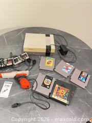 MaxSold Auction: Nintendo NES Console with 2 Controllers, Zapper & Multiple Games BS1 - Richland Township (Pennsylvania, USA) PARTNER MANAGED Moving Online Auction - Winterthur