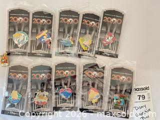 MaxSold Auction: The Disney Store Countdown to the Millennium Enamel Pin Lot - 10 DR - Richland Township (Pennsylvania, USA) PARTNER MANAGED Moving Online Auction - Winterthur Lane