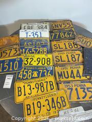 MaxSold Auction: Vintage 1940s–1950s Metal License Plates, Lot of 11–20 B3 - Richland Township (Pennsylvania, USA) PARTNER MANAGED Moving Online Auction - Winterthur Lane