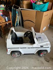 MaxSold Auction: White Mercedes G-Wagon/AMG Style Ride-On Electric Car - Richland Township (Pennsylvania, USA) PARTNER MANAGED Moving Online Auction - Winterthur Lane