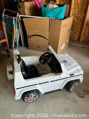 MaxSold Auction: White Mercedes G-Wagon/AMG Style Ride-On Electric Car - Richland Township (Pennsylvania, USA) PARTNER MANAGED Moving Online Auction - Winterthur Lane