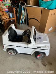 MaxSold Auction: White Mercedes G-Wagon/AMG Style Ride-On Electric Car - Richland Township (Pennsylvania, USA) PARTNER MANAGED Moving Online Auction - Winterthur Lane