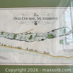 MaxSold Auction: 1924 The Old Course St. Andrews Aerial Map Surveyed & Depicted by MacKenzie - Rare! - Toronto (Ontario, Canada) PARTNER MANAGED Reseller Online Auction - Crouse Road (STORAGE)