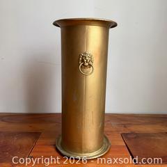 MaxSold Auction: Antique Lion Head Brass Umbrella/Cane Stand - Toronto (Ontario, Canada) PARTNER MANAGED Reseller Online Auction - Crouse Road (STORAGE)