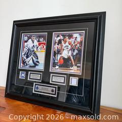 MaxSold Auction: Ed Balfour & Antonio Davis - Game Used Net & Game Worn Jersey Cutouts Framed - 2002-200 - Toronto (Ontario, Canada) PARTNER MANAGED Reseller Online Auction - Crouse Road (STORAGE)
