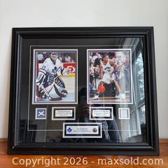 MaxSold Auction: Ed Balfour & Antonio Davis - Game Used Net & Game Worn Jersey Cutouts Framed - 2002-200 - Toronto (Ontario, Canada) PARTNER MANAGED Reseller Online Auction - Crouse Road (STORAGE)