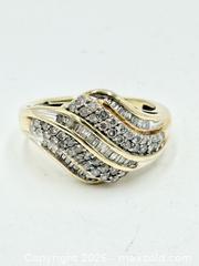 MaxSold Auction: 10K Gold Vintage Diamond Wave Bypass Cluster Ring With Appraisal 5.6G Size 10 - Maxsold Signature - Discover collectibles, antiques, fine art and more