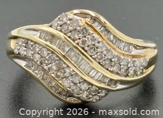 MaxSold Auction: 10K Gold Vintage Diamond Wave Bypass Cluster Ring With Appraisal 5.6G Size 10 - Maxsold Signature - Discover collectibles, antiques, fine art and more