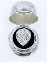 MaxSold Auction: 14K White Gold Diamond "Ballerina" Cluster Ring With Appraisal 8.44G Size 7 - Maxsold Signature - Discover collectibles, antiques, fine art and more