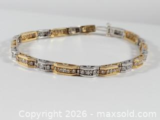 MaxSold Auction: 14K Yellow-White Gold Diamond Bracelet - Maxsold Signature - Discover collectibles, antiques, fine art and more