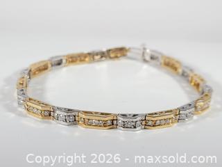MaxSold Auction: 14K Yellow-White Gold Diamond Bracelet - Maxsold Signature - Discover collectibles, antiques, fine art and more