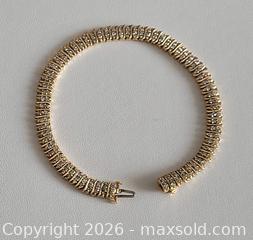 MaxSold Auction: 14K Yellow Gold And Diamond Bracelet - Maxsold Signature - Discover collectibles, antiques, fine art and more