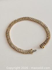 MaxSold Auction: 14K Yellow Gold And Diamond Bracelet - Maxsold Signature - Discover collectibles, antiques, fine art and more