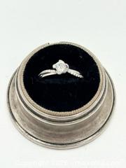 MaxSold Auction: 18K White Gold Diamond Engagement Modern Bypass Pavé-Set Ring With Appriasal 2.5G Size 6.5 - Maxsold Signature - Discover collectibles, antiques, fine art and more