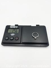 MaxSold Auction: 18K White Gold Diamond Engagement Modern Bypass Pavé-Set Ring With Appriasal 2.5G Size 6.5 - Maxsold Signature - Discover collectibles, antiques, fine art and more