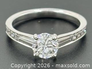 MaxSold Auction: 18K White Gold Diamond Engagement Ring With Appraisal 3.2G Size 6.5 - Maxsold Signature - Discover collectibles, antiques, fine art and more