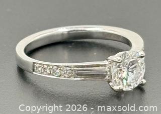 MaxSold Auction: 18K White Gold Diamond Engagement Ring With Appraisal 3.2G Size 6.5 - Maxsold Signature - Discover collectibles, antiques, fine art and more