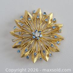 MaxSold Auction: 18K Yellow Gold And Diamond Brooch - Maxsold Signature - Discover collectibles, antiques, fine art and more