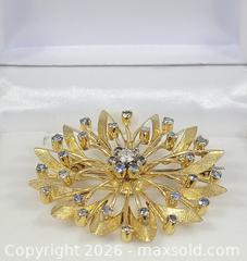 MaxSold Auction: 18K Yellow Gold And Diamond Brooch - Maxsold Signature - Discover collectibles, antiques, fine art and more
