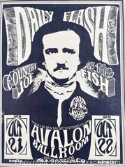 MaxSold Auction: An Original Psychedelic Concert Poster Avalon Ballroom 1966 Edgar Allen Poe Portrait - Maxsold Signature - Discover collectibles, antiques, fine art and more