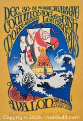 MaxSold Auction: An Original Psychedelic Music Poster Avalon Ballroom 1967 - Maxsold Signature - Discover collectibles, antiques, fine art and more