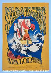 MaxSold Auction: An Original Psychedelic Music Poster Avalon Ballroom 1967 - Maxsold Signature - Discover collectibles, antiques, fine art and more
