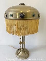 MaxSold Auction: C.1900 Atmospheric Austrian Art Nouveau Secessionist Chunk Glass Table Lamp - Maxsold Signature - Discover collectibles, antiques, fine art and more