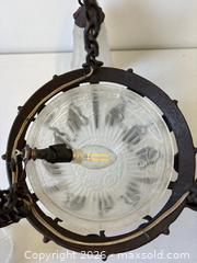 MaxSold Auction: C.1920 French Art Deco Wrought Iron Plafonier Ceiling Lamp Four Light Fixture - Maxsold Signature - Discover collectibles, antiques, fine art and more