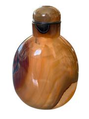 MaxSold Auction: Chinese Carved Banded Agate Snuff Bottle - Maxsold Signature - Discover collectibles, antiques, fine art and more