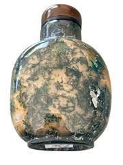 MaxSold Auction: Chinese Moss Agate Carved Snuff Bottle - Maxsold Signature - Discover collectibles, antiques, fine art and more