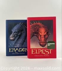MaxSold Auction: Christopher Paolini Eragon And Eldest Signed First Editions Sold Together - Maxsold Signature - Discover collectibles, antiques, fine art and more