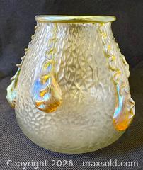 MaxSold Auction: Circa 1904 Loetz Iridescent Jugendstil Art Glass Nautilus Vase - Maxsold Signature - Discover collectibles, antiques, fine art and more