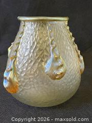 MaxSold Auction: Circa 1904 Loetz Iridescent Jugendstil Art Glass Nautilus Vase - Maxsold Signature - Discover collectibles, antiques, fine art and more
