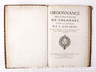 MaxSold Auction: Claude Perrault Beautiful Architectural Folio Engravings 1683 - Maxsold Signature - Discover collectibles, antiques, fine art and more