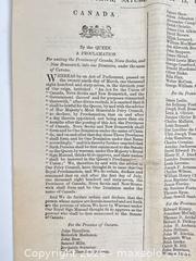 MaxSold Auction: Confederation Of Canada 1867 Original Printing! Proclamation First Edition - Maxsold Signature - Discover collectibles, antiques, fine art and more