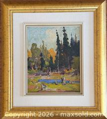 MaxSold Auction: J. W. Beatty Oil Landscape Painting "On Joe Creek" Algonquin Park - Maxsold Signature - Discover collectibles, antiques, fine art and more