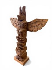 MaxSold Auction: Kwakwaka’Wakw (Kwakiutl) Woodcarving Totem Pole - Maxsold Signature - Discover collectibles, antiques, fine art and more