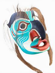 MaxSold Auction: Narcisse Baptiste Pacific Northwest Coast Eagle Mask - Maxsold Signature - Discover collectibles, antiques, fine art and more