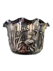 MaxSold Auction: Ornate Japanese Meiji Period (1868–1912) Repoussé High Grade Silver Bowl 115.1G - Maxsold Signature - Discover collectibles, antiques, fine art and more