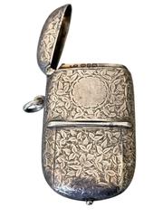 MaxSold Auction: Sterling Silver Match Vesta/Sovereign Holder 1892 Birmingham William Neale 44.65G - Maxsold Signature - Discover collectibles, antiques, fine art and more