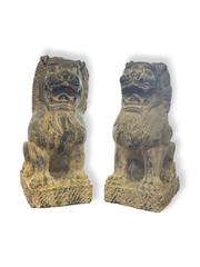 MaxSold Auction: Stone Carved Chinese Guardian Lions 18Th Century - Maxsold Signature - Discover collectibles, antiques, fine art and more