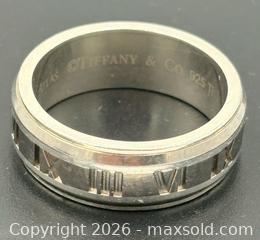 MaxSold Auction: Tiffany & Co. Atlas Thick Band In 925 Sterling Silver Size 12 - Maxsold Signature - Discover collectibles, antiques, fine art and more