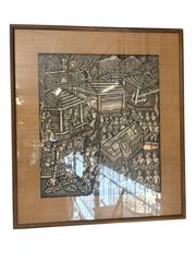 MaxSold Auction: Traditional Balinese Village Scene Batuan Painting - Maxsold Signature - Discover collectibles, antiques, fine art and more