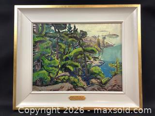 MaxSold Auction: Original Group of 7 Artwork - Arthur Lismer, OSA, RCA (1885-1969), Moose Bay, Georgian Bay, 1945, 11.25 x 15.25 in + Appraisal - Maxsold Signature - Discover collectibles, antiques, fine art and more